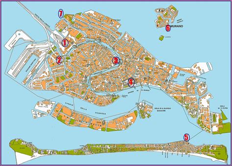 The On-Line Buzzletter: Italy Blog #3- Welcome to Venice! - An island map/Our Hotel