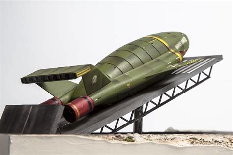 Thunderbird 2 1/350 scale model on launch pad | Thunderbird, Model kit, Scale models