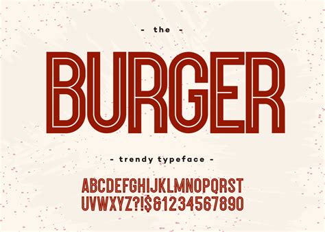 Vector bold burger font 7654926 Vector Art at Vecteezy