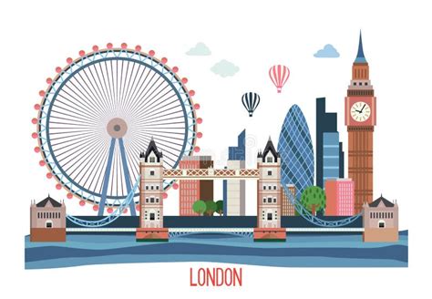 London landscape stock vector. Illustration of houses - 19461220