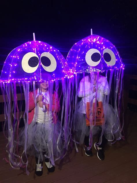Jellyfish costumes I made for my kiddos! #diyhalloweencostumes Jellyfish costume...#costume # ...