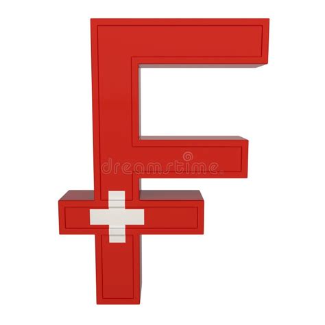 Currency Symbol with National Flag. the Swiss Currency. 3d Render ...