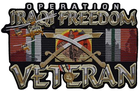 Large Operation Iraqi Freedom Veteran Jacket Back Patch - Walmart.com