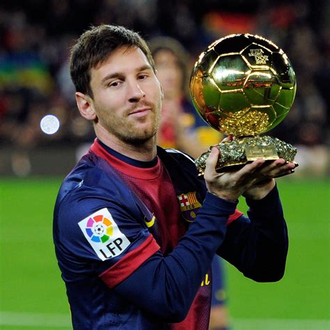 Lionel Messi Poses with 4 Ballon d'Or Awards Before FC Barcelona ...