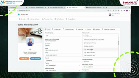 Tutorial Pendaftaran Akun di SOBAT BPS - YouTube