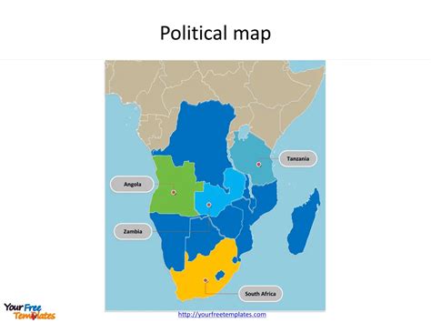 SADC countries map templates - Free PowerPoint Template