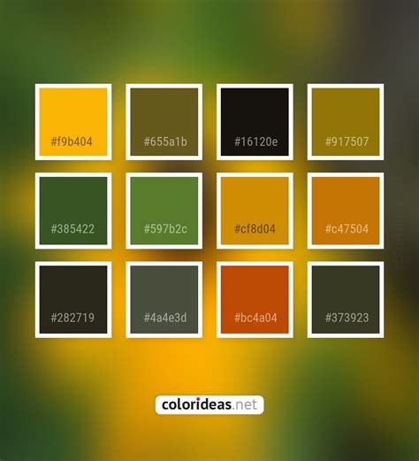 Selective Yellow Orange Dark Olive Green 597B2C Color Palette #colors #inspiration #graphics # ...