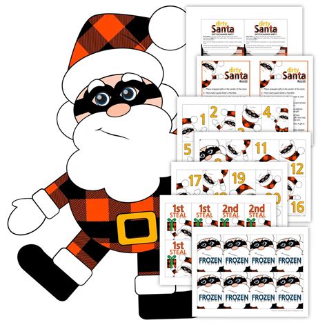 Dirty Santa Game Rules Printable - Printable Word Searches