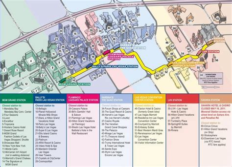 Vegas monorail map - Monorail map Las Vegas (United States of America)