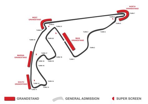 Abu Dhabi F1 Track Map