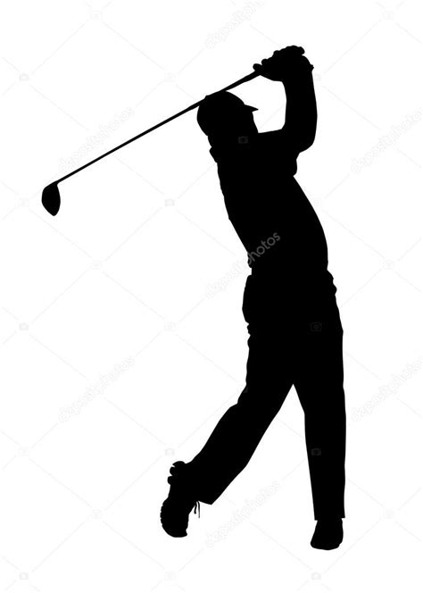 Golf Sport Silhouette - Golfer finished Tee-shot — Stock Vector © CD123 ...