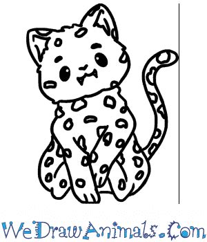 How to Draw a Cute Snow Leopard