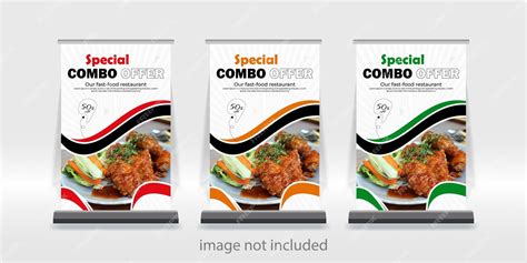 Premium Vector | Food menu table top banner design template