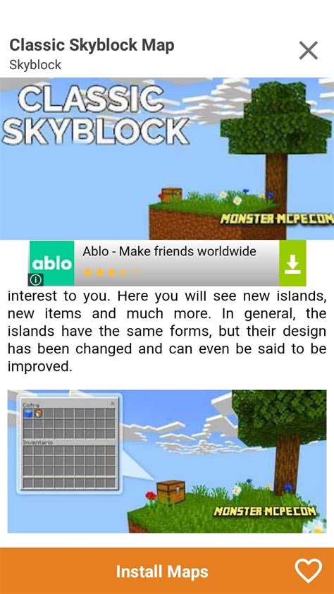 Skyblock Maps For MCPE APK für Android herunterladen