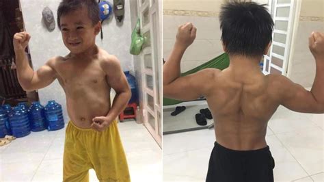 Vietnamese boy, 10, is seriously ripped because of condition called Myostatin-related muscle ...