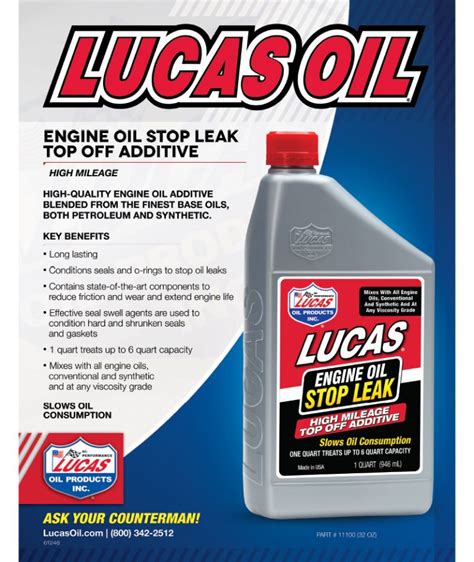 Stop Oil Leak Engine