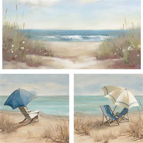 3-Piece Beach Scene Wall Art Set, 23x23 - Walmart.com