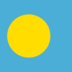 Palau flag vector - country flags