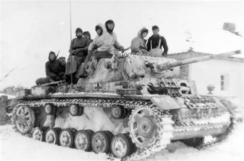 Panzer III Ausf M lang with provisional winter camouflage | World War Photos