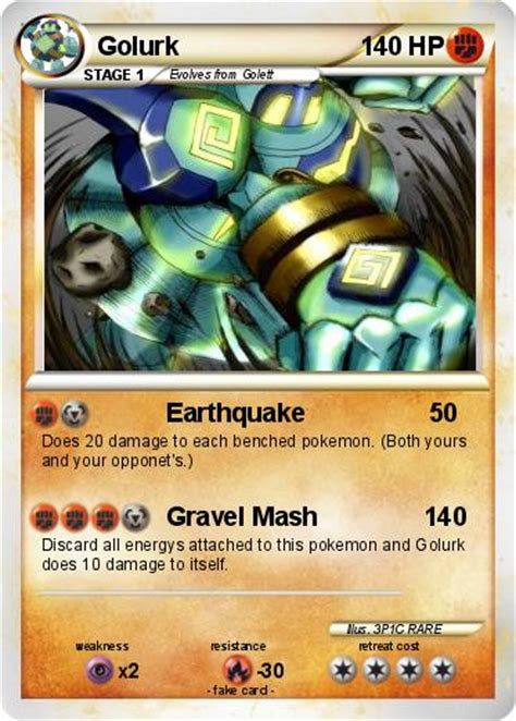 Pokémon Golurk 18 18 - Earthquake - My Pokemon Card