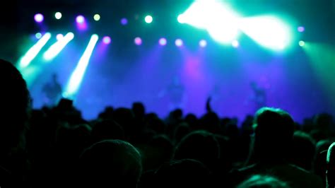 Beautiful Lights Illuminates Crowd At Rock Stock Footage SBV-333603357 - Storyblocks