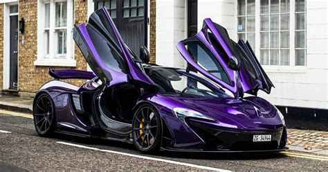 Amazing Purple Carbon Fiber McLaren P1 Lands In London