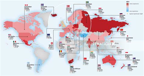 Map of world currencies | Illustration by Mike Hall