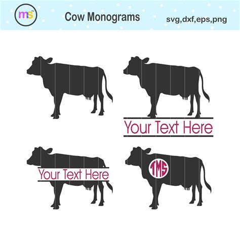 Cow Monogram Svg Cow Svg Farm Monogram Svg Cow Clip Art | Etsy | Monogram svg, Cow vector, Clip art