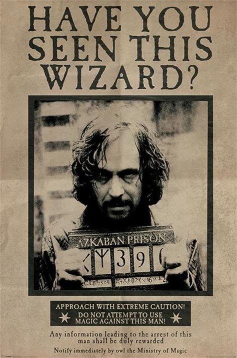 Harry Potter Wanted Have You Seen This Wizard Sirius Black Cool Wall ...