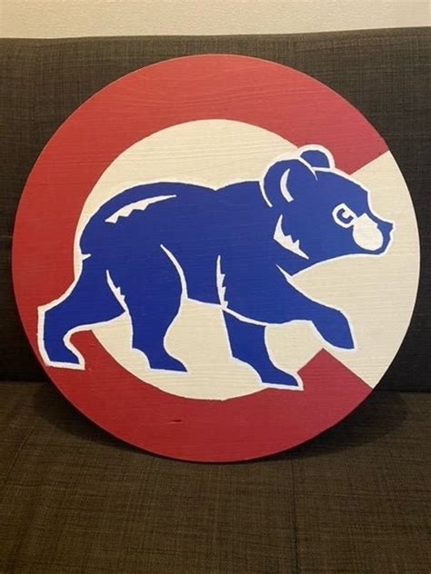 Chicago Cubs Custom Hand Painted Wall Art | Etsy