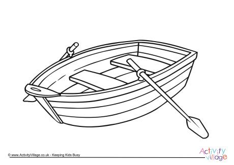 Rowing Boat Colouring Page