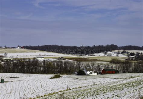 Rural winter scene stock photo. Image of lake, chagrin - 173184802