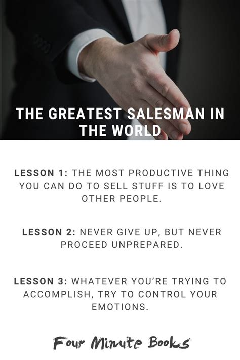 "The Greatest Salesman In The World" is a business classic that opposed ...