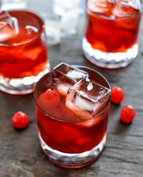 Cherry Whiskey Smash Cocktails