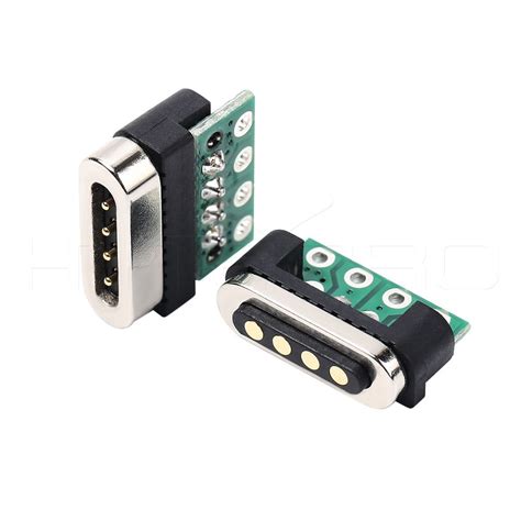 Reverse 4 pin male and female magnetic connector with pcb | Smart ...