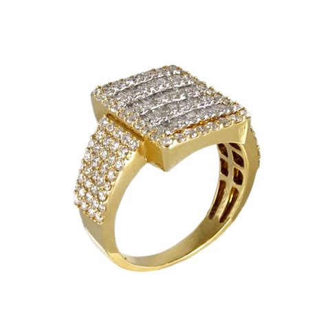 Diamond Gold Ring 10k | Grimal Jewelry