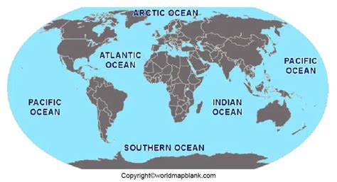 Map Of The World With Oceans And Seas Labeled Map Of - vrogue.co