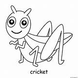 Cricket Coloring page Printable sketch template