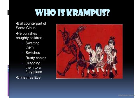 krampus video or movie activity: English ESL powerpoints