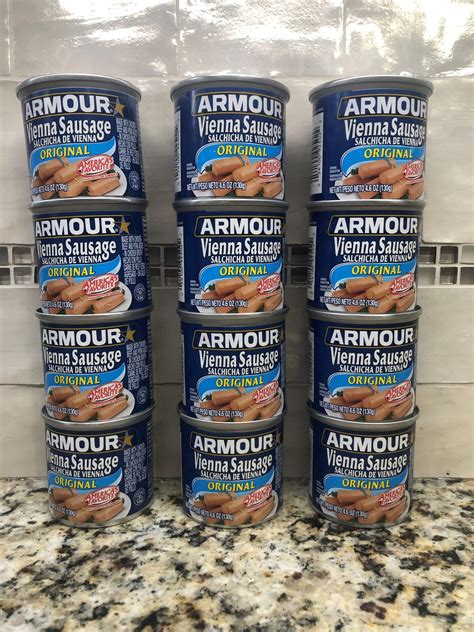 12 Cans Armour Original Vienna Sausage Meat 4.6 oz Wiener Franks FREE ...