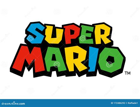 Super Mario Logo editorial photography. Illustration of games - 172486292