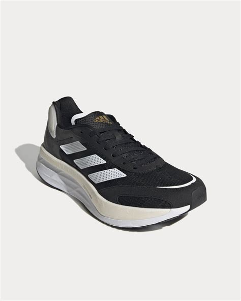 Adidas Adizero Boston 10 Core Black / Cloud White / Gold Metallic Running Shoes - Sneak in Peace