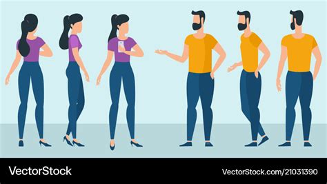 Flat design ready to animation characters Vector Image