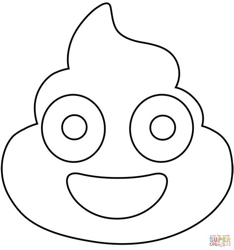 Poo Emoji Coloring Pages Sketch Coloring Page | Images and Photos finder