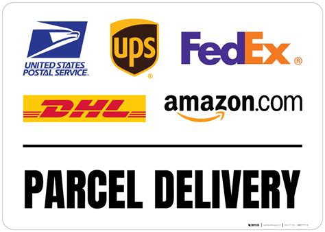 Parcel Delivery with Logos v2 Landscape - Floor Sign