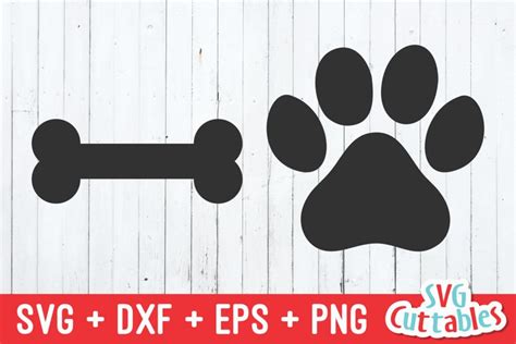 Paw Print SVG | Bone SVG | Dog SVG