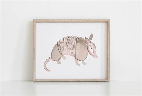 Armadillo Print Armadillo Wall Art Armadillo Poster Texas - Etsy