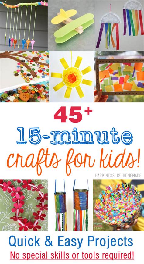 50+ Quick & Easy Kids Crafts - Happiness is Homemade