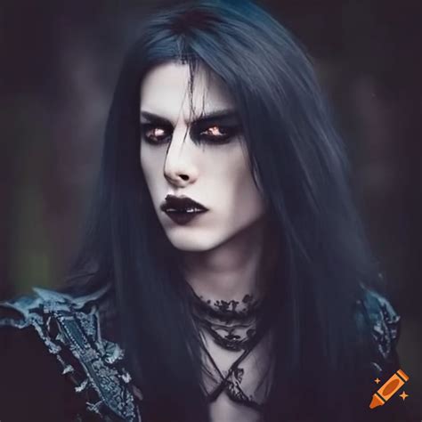 Portrait of a gothic male vampire on Craiyon