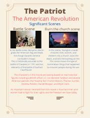 The Patriot.pdf - The Patriot The American Revolution Significant Scenes Battle Scene Burn the ...